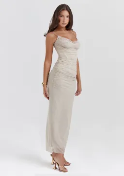 House of CB Nalini Maxi Dress Sand Size 10 for rent on The Volte - image 1