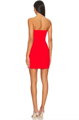 Amanda Uprichard Sabine Mini Dress Crimson Red Size 8 for rent on The Volte - image 3