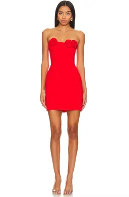 Amanda Uprichard Sabine Mini Dress Crimson Red Size 8 for rent on The Volte - image 4