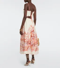 Zimmermann Devi Scallop Midi Dress Cream Floral Size 2 / AU 12 for rent on The Volte - image 3