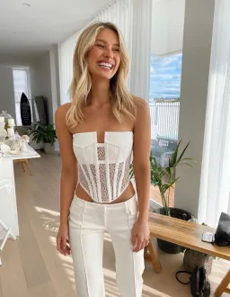 Dion Lee Lace Pocket Corset Ivory Size 10 for rent on The Volte - image 4