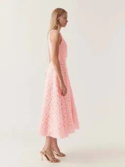 Aje Quintette Backless Midi Dress in Soft Pink Size 8 for rent on The Volte - image 2
