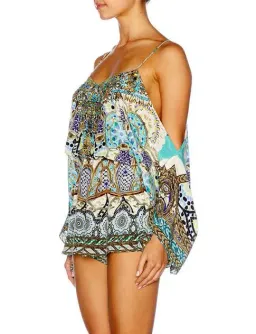 Camilla Meet Me In Casablanca Drop Shoulder Playsuit Size M / AU 12 for rent on The Volte - image 2