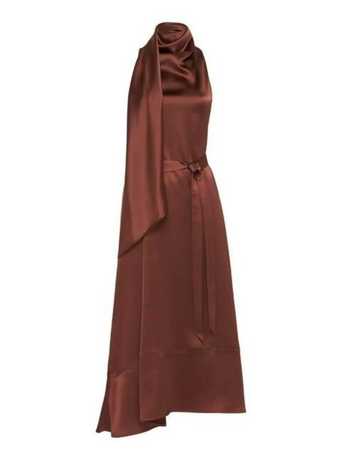 Camilla and Marc Cannes Satin Dress In Cinnamon Size AU 12 - Image 4