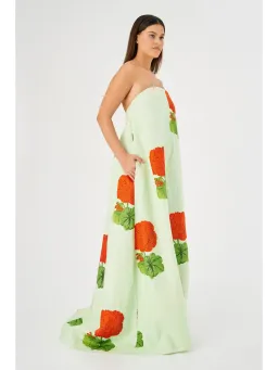 Oroton Posie Gown Geranium Sea Spray Size AU 12 for rent on The Volte - image 2