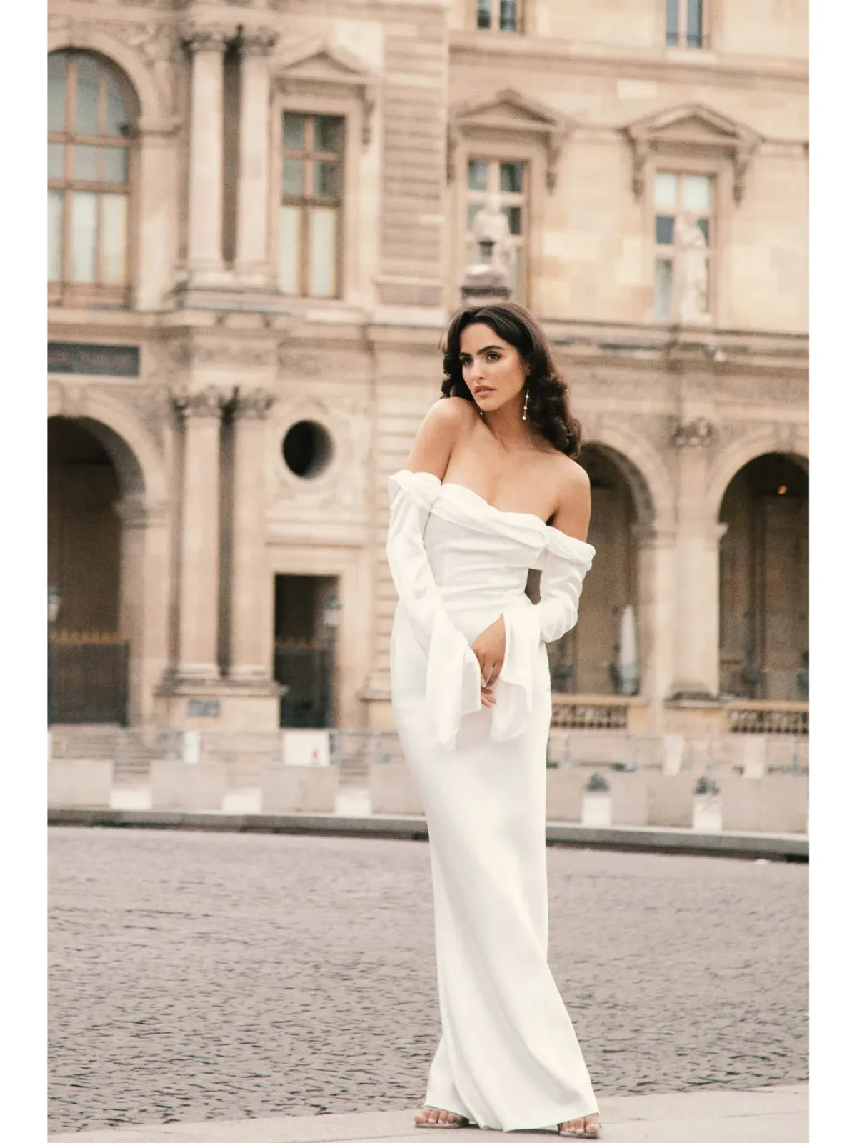 Meshki Giselle Off Shoulder Cowl Neck Maxi Dress White Size XS / AU 6 - Image 1