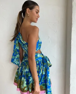 Alemais Winnie One Shoulder Mini Dress Floral Print Size 10 for rent on The Volte - image 3