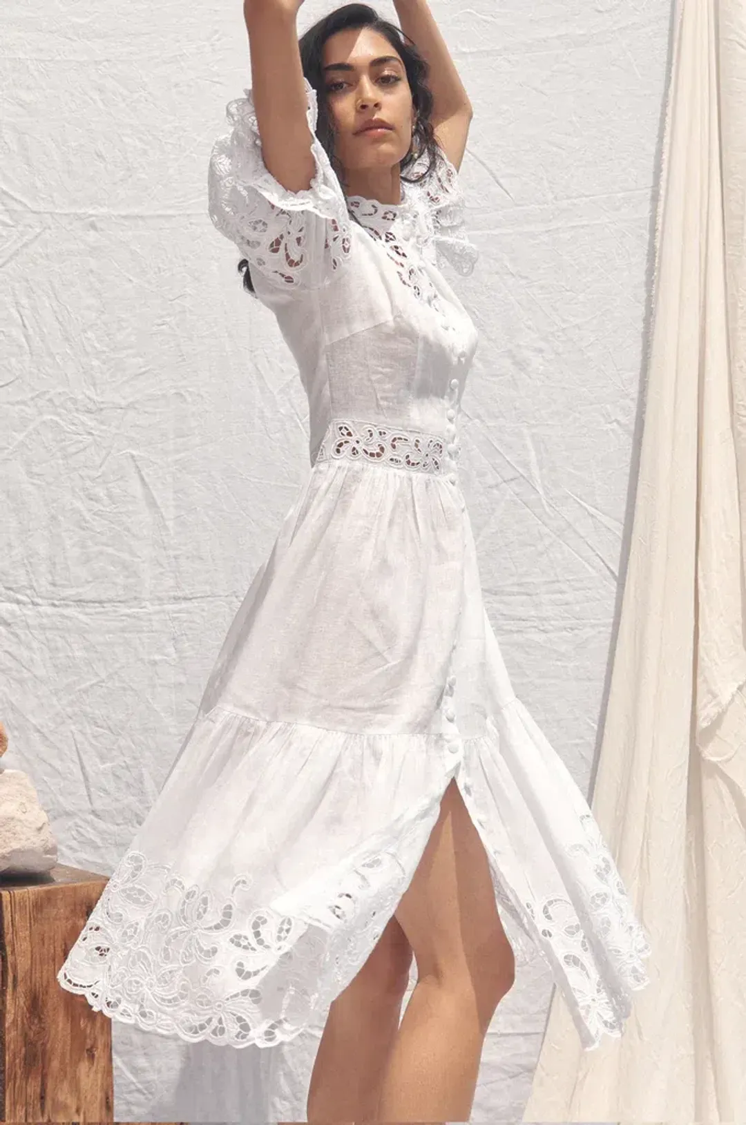 All That Remains Patience Dress White Size 10 for rent on The Volte - main image