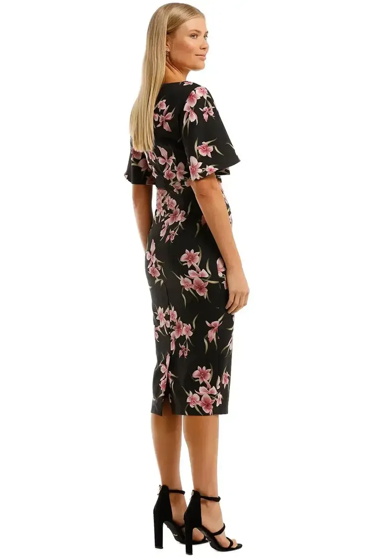Pasduchas Haven Sleeve Midi Dress in Orchid Size 8 - Image 2