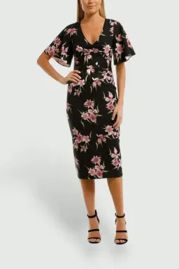 Pasduchas Haven Sleeve Midi Dress in Orchid Size 8 for rent on The Volte - image 1