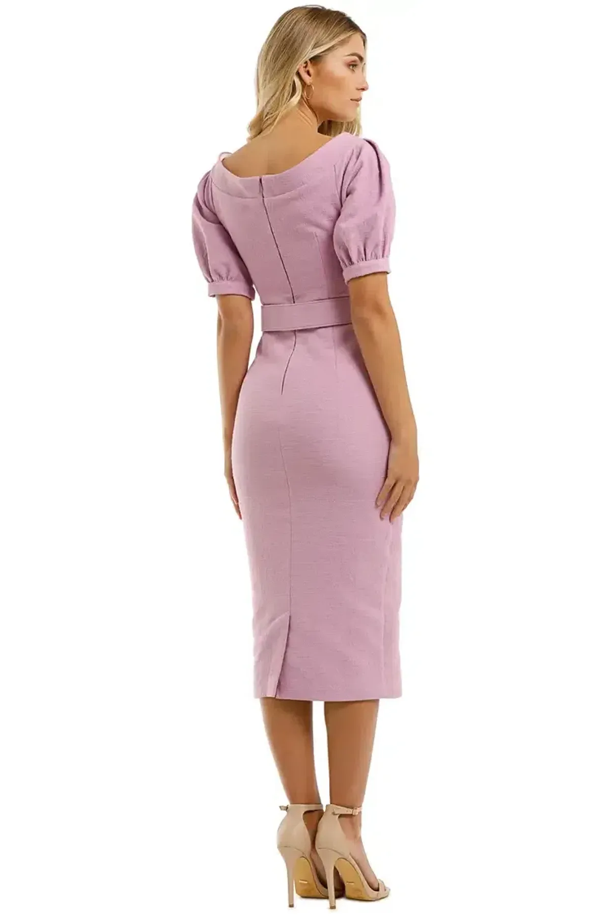 Pasduchas Ardor Belt Midi Dress in Orchid Size 10 - Image 3