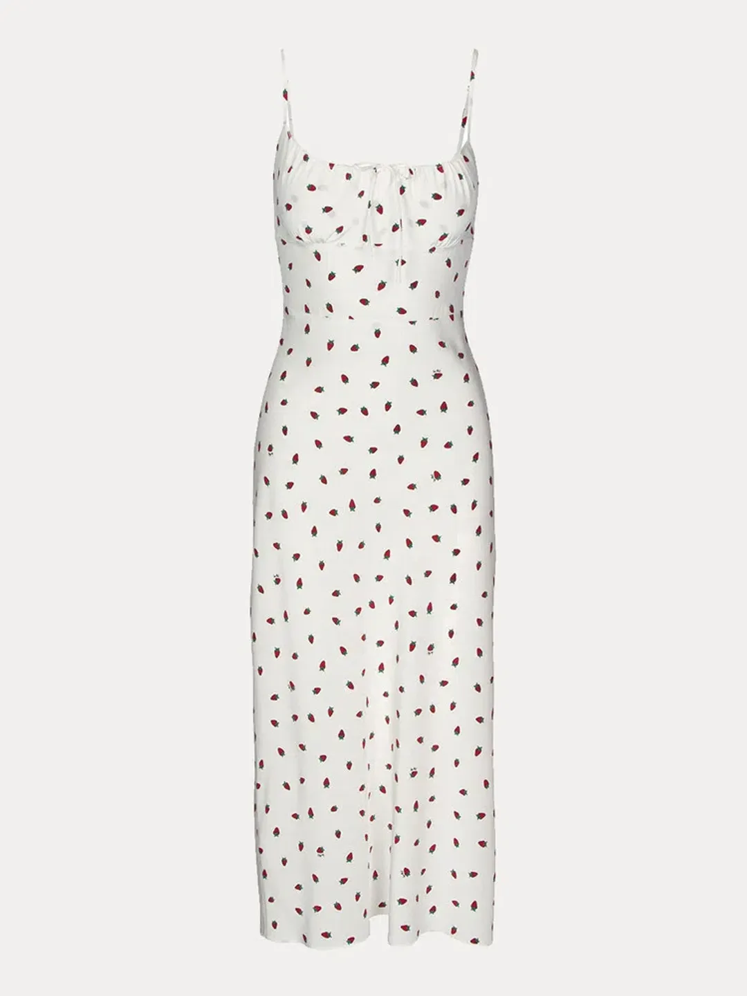 Realisation Par The Alba Strawberry Midi Dress White Size 6 for rent on The Volte - main image
