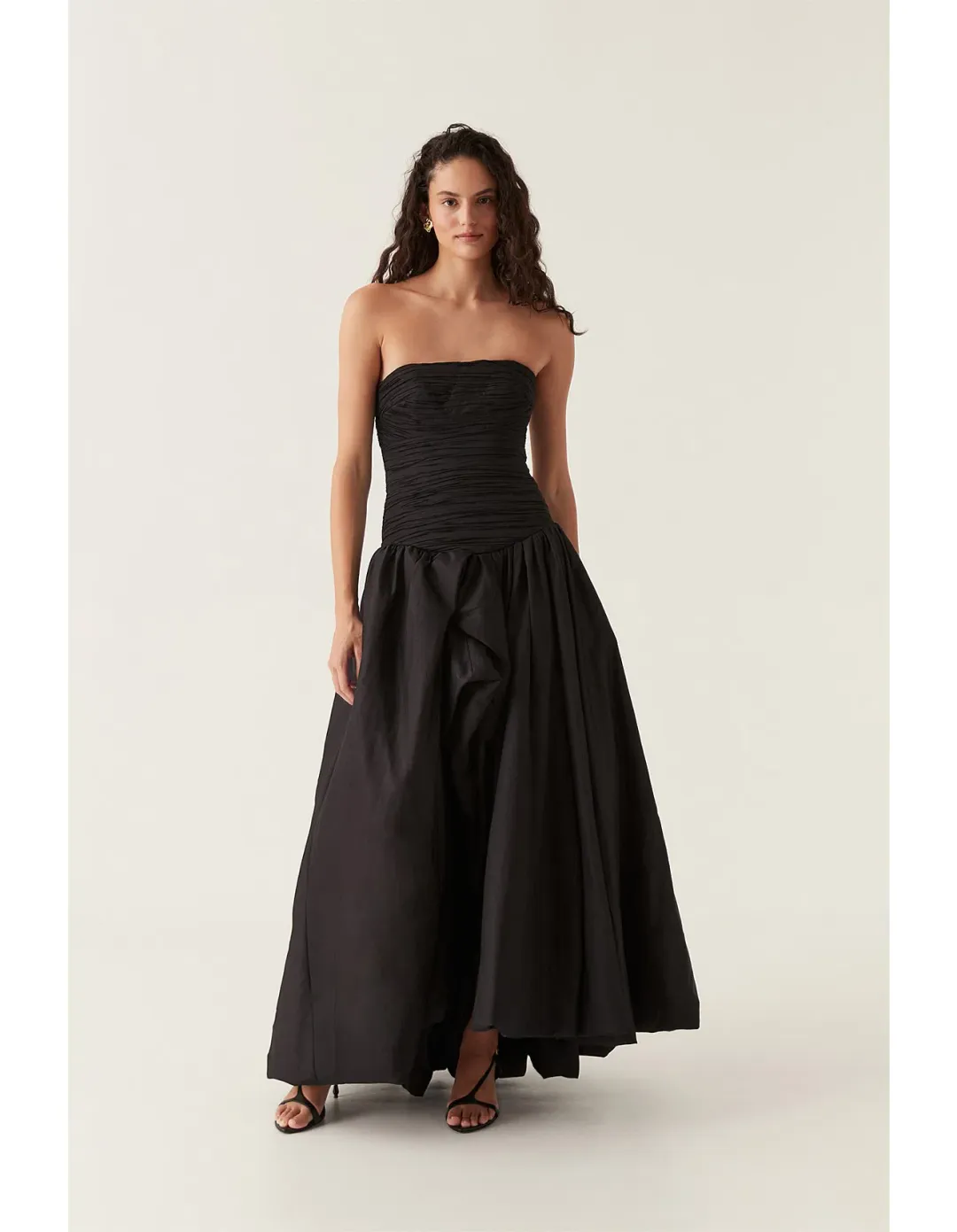 Aje Violette Bubble Maxi Dress Black Size 8 for rent on The Volte - main image