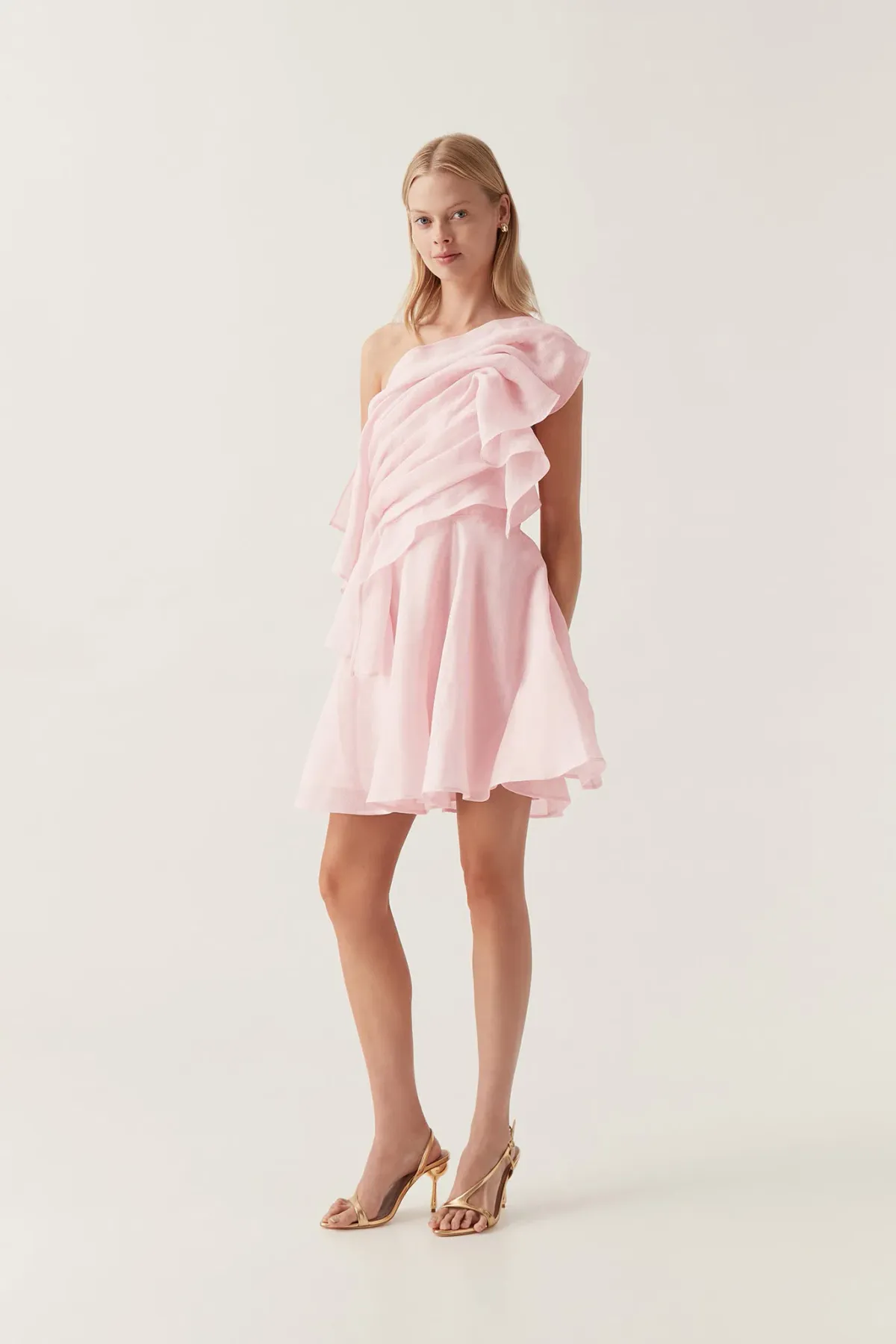 Aje Genesis Mini Dress in Soft Pink Size 8 - Image 2