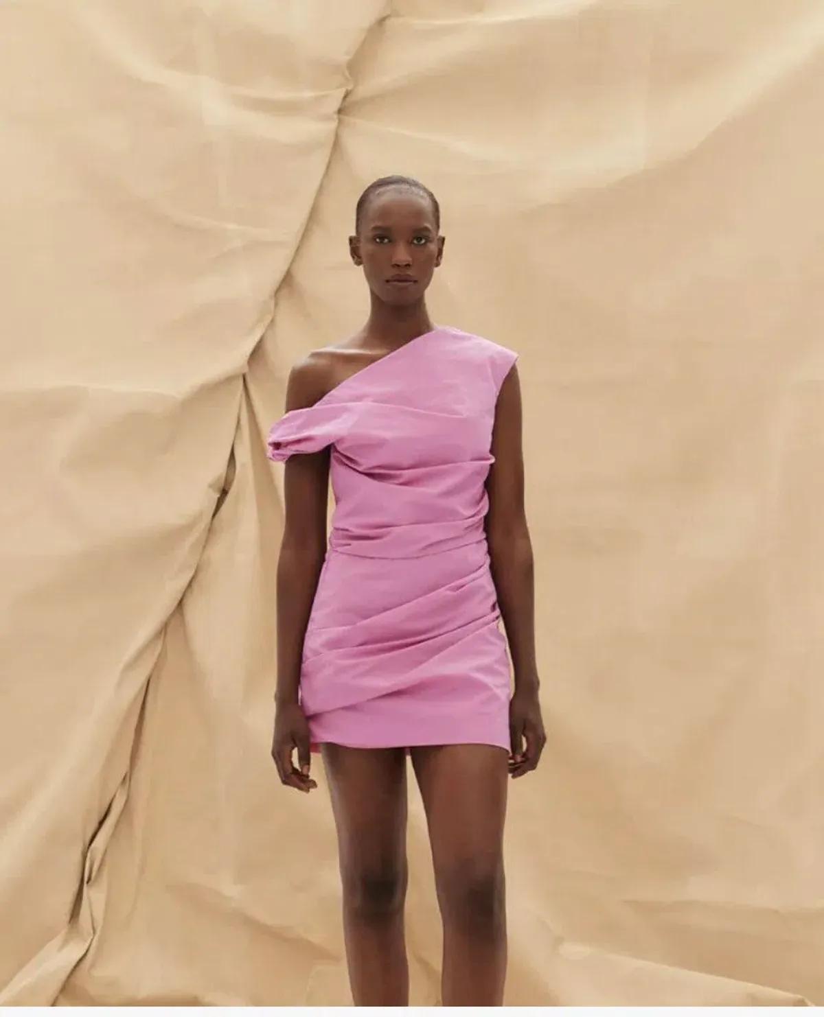 Paris Georgia Remy One Shoulder Mini Dress in Pink Size S / AU 8 - Image 3