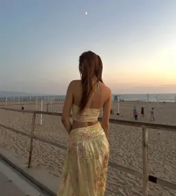 LoveShackFancy Balton Top and Chance Maxi Skirt Set Yellow Melon Size 8 for rent on The Volte - image 7