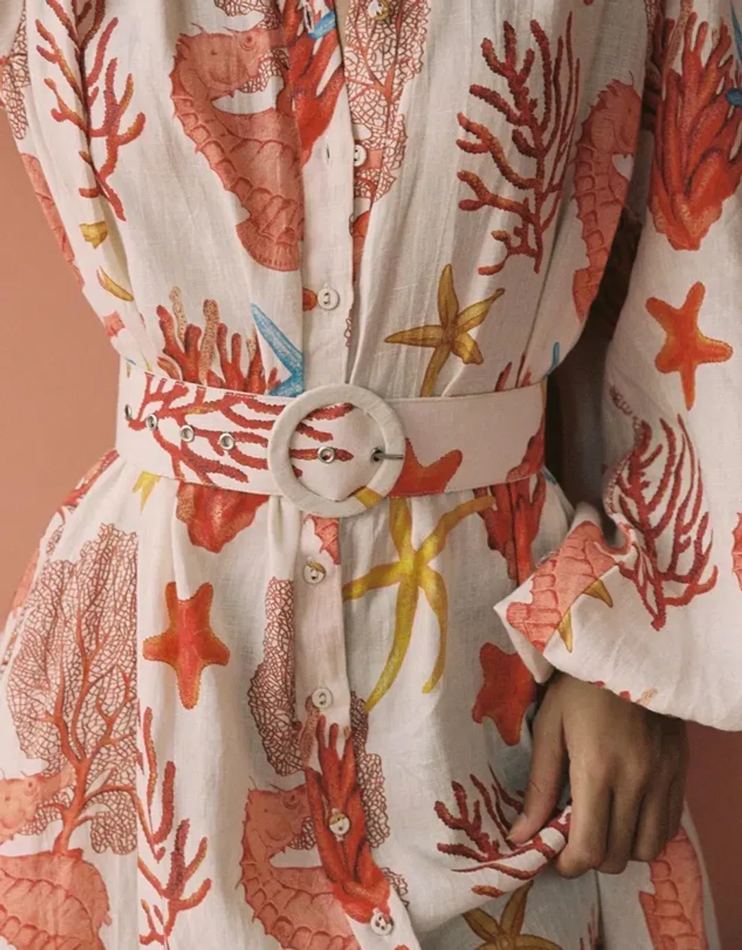 Palm Noosa Noddy Dress Coral Print Size 12 for rent on The Volte - main image