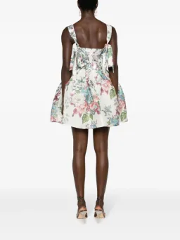 Zimmermann Matchmaker Mini Dress Ivory Barkcloth Floral Size 0 / AU 8 for rent on The Volte - image 3