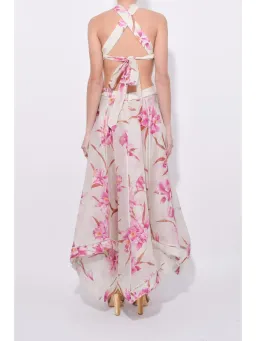 Zimmermann Corsage Halter Dress Floral Size 1 / AU 8 for rent on The Volte - image 2