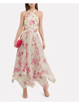 Zimmermann Corsage Halter Dress Floral Size 1 / AU 8 for rent on The Volte - image 1