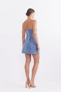 Pasduchas Caliente Strapless Mini Dress Wash Out Size AU 10 for rent on The Volte - image 4
