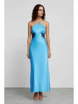 Significant Other Helaina Midi Dress Azure Blue Size AU 8 for rent on The Volte - image 1