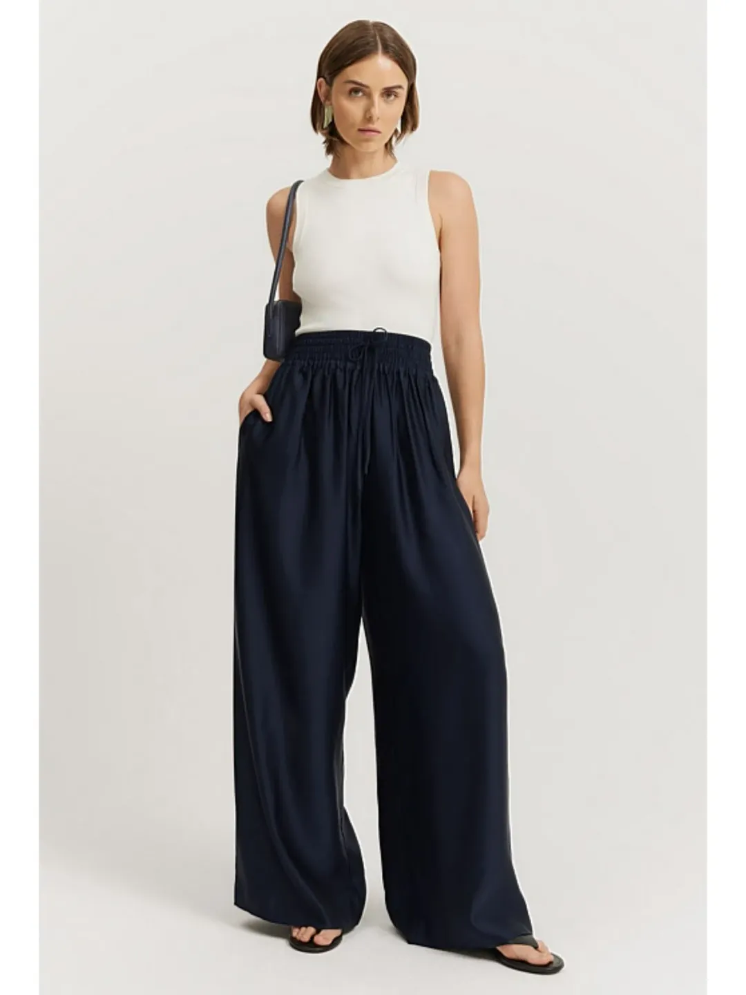 Country Road Multi Channel Palazzo Pant Navy Size AU 8 for rent on The Volte - main image