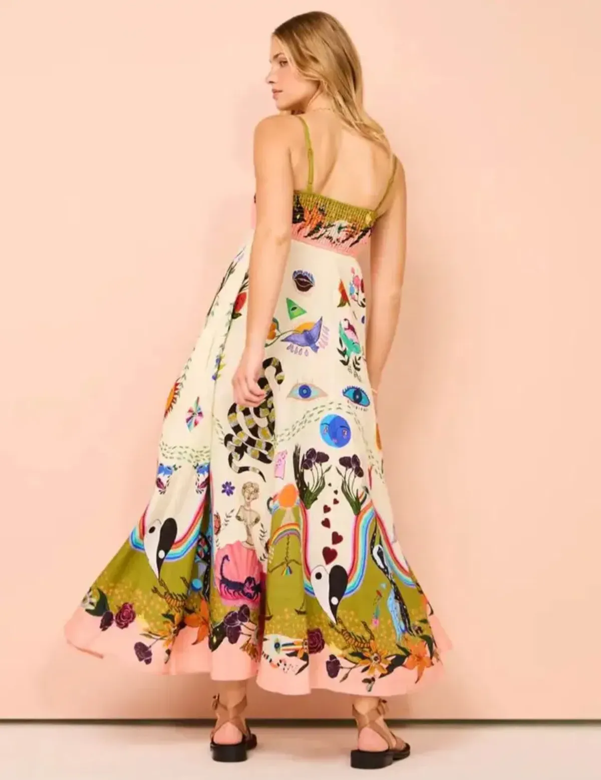 Alemais Evergreen Sundress Print Size 12 - Image 2