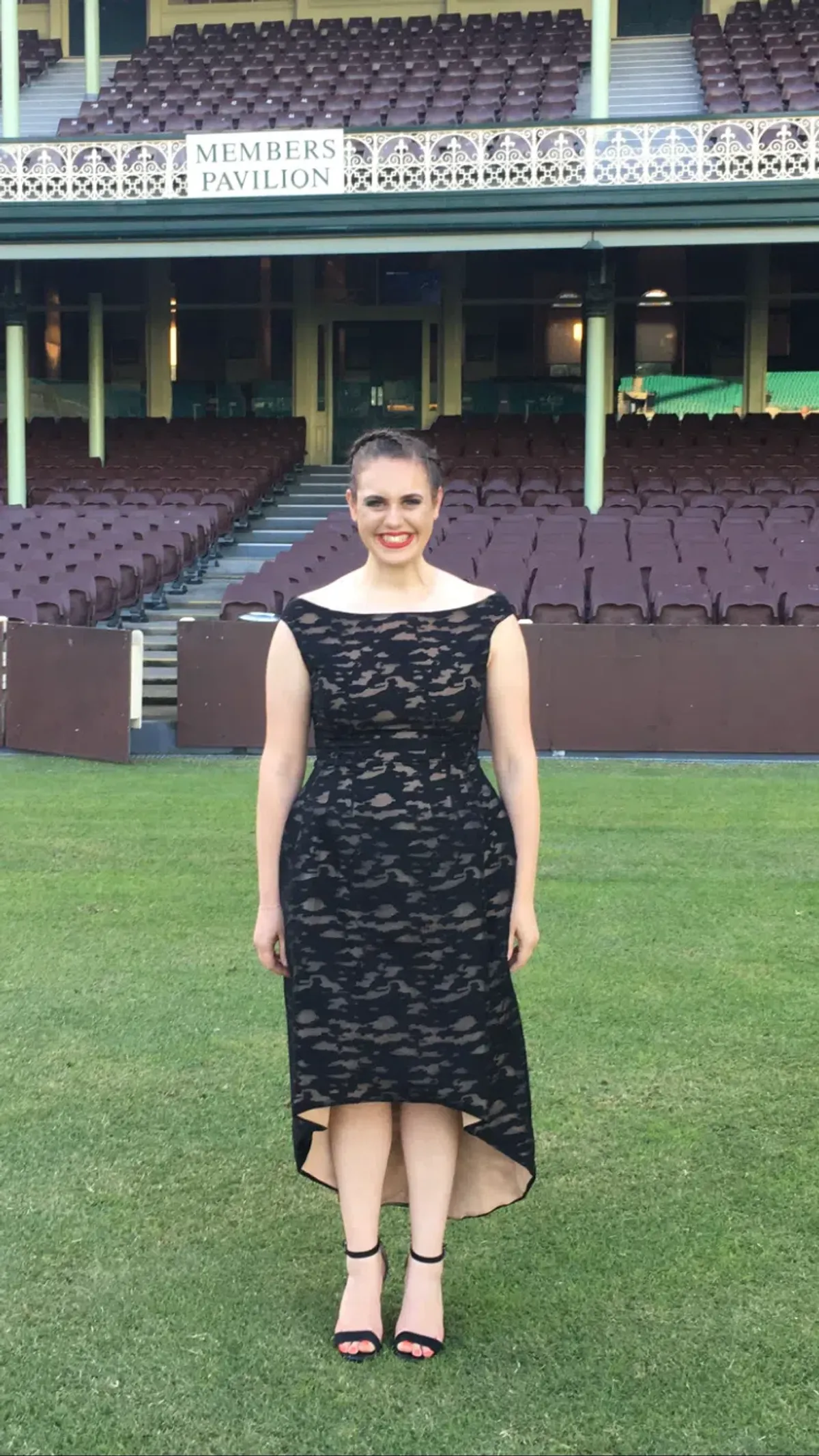 Carla Zampatti Lace Dress Black Size 14 for rent on The Volte - main image