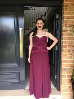 Sass and Bide Kawaii Signs Dress Burgundy Size 14 for rent on The Volte - image 1