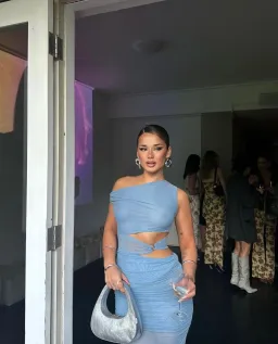 Bec & Bridge Whorl Asym Maxi Dress Blue Size 10 for rent on The Volte - image 2