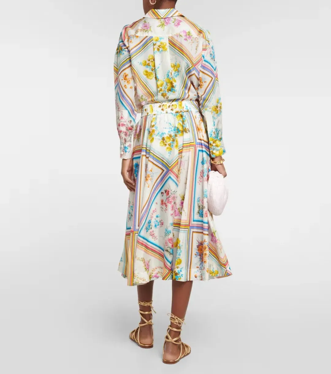 Zimmermann Halcyon Swing Skirt Multi Print Size 0/ AU 8 for rent on The Volte - main image
