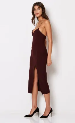 Bec & Bridge Cindy Midi Dress Wine Size 8 for rent on The Volte - image 2