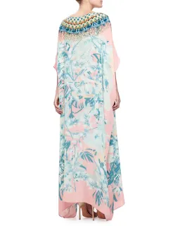 Camilla Frank Silk Garden of Dreams Round Neck Kaftan Print Size One Size for rent on The Volte - image 3