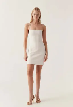 Aje Tie Back Mini Dress Ivory Size Small / AU 8 for rent on The Volte - image 1