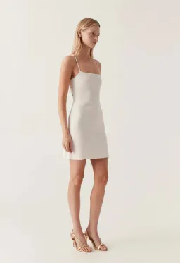 Aje Tie Back Mini Dress Ivory Size Small / AU 8 for rent on The Volte - image 2