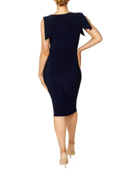 Anthea Crawford Hebe Jersey Dress Navy Size AU 10 for rent on The Volte - image 3
