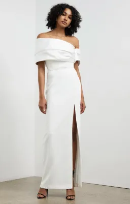 Solace London Alexis Maxi Gown Cream Size 10 for rent on The Volte - image 2