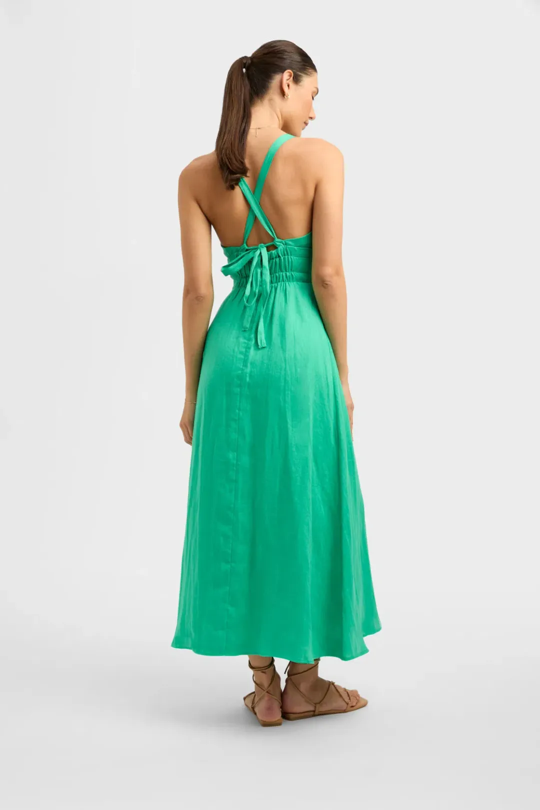 Kookai The Tahiti Vee Dress Green Size 10 for rent on The Volte - main image