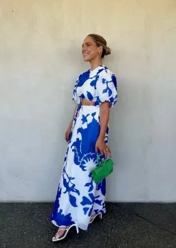 Sir The Label Vivi Puff Sleeve Maxi Dress Merce Abstract Print Size 1 /Au 10 for rent on The Volte - image 6