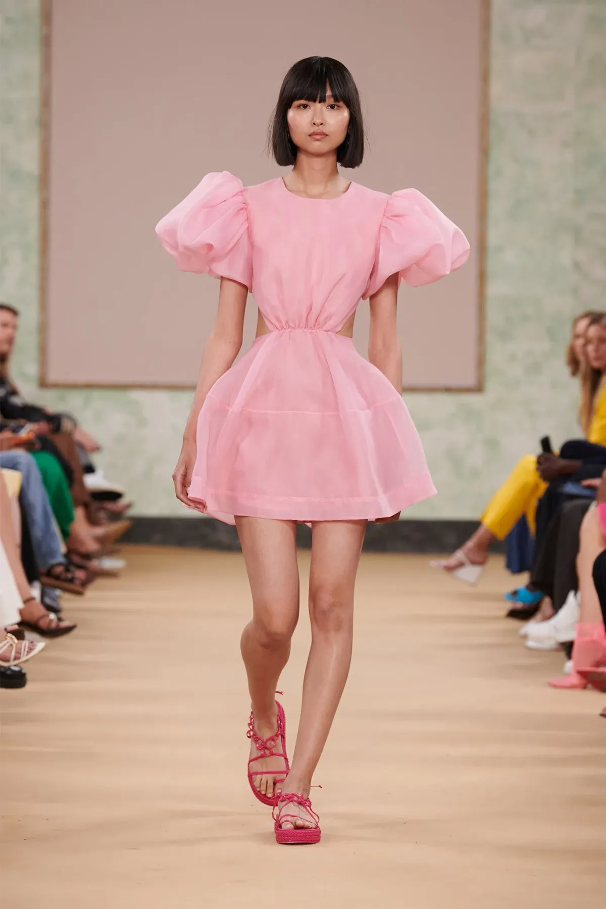 Aje Simplicity Cut Out Mini Dress In Ballet Pink Size 8 - Image 1