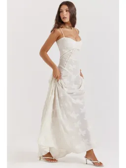 House Of CB Seren Dress In Vintage Cream Size S / AU 8 for rent on The Volte - image 2