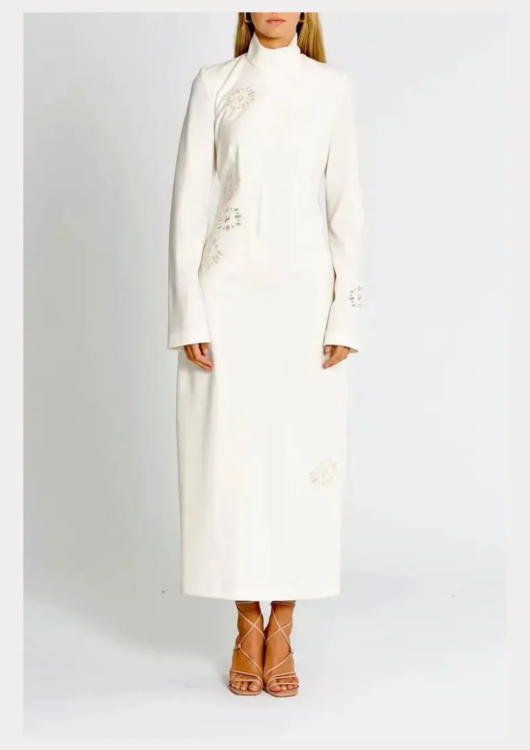 Camilla and Marc Viola Midi Dress Cream Size 8 for rent on The Volte - main image