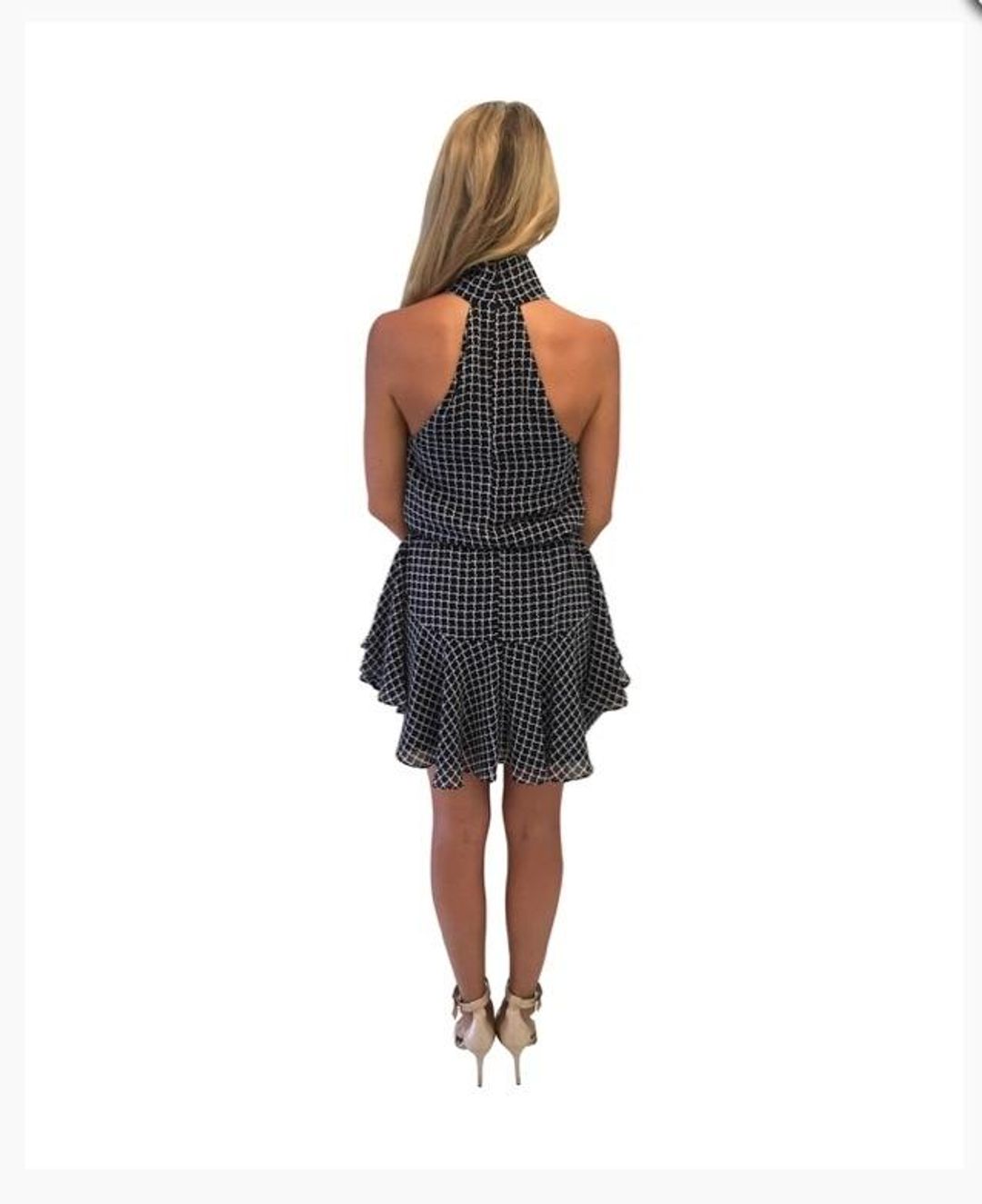 Shona Joy La Niña High Neck Drawstring Dress for rent on The Volte - main image