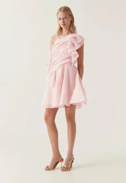 Aje Genesis Mini Dress in Soft Pink Size 6 for rent on The Volte - image 2
