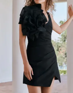 Aje Energy Mini Dress in Black Size 6 for rent on The Volte - image 5