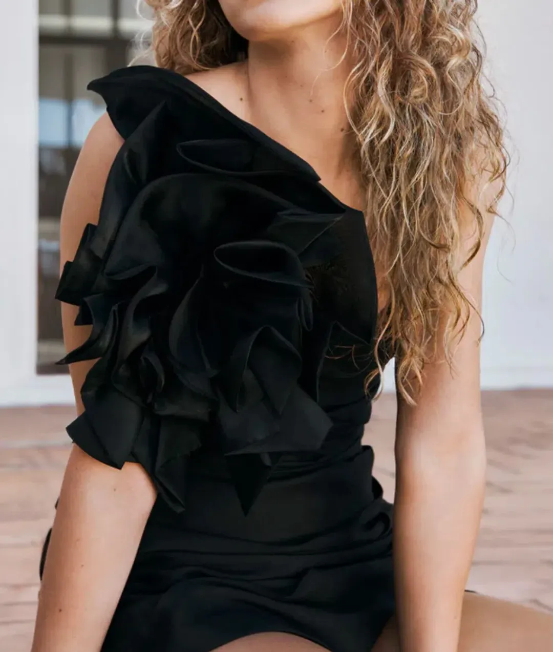 Aje Energy Mini Dress in Black Size 6 for rent on The Volte - main image