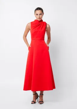 Mossman Cosmic Maxi Dress Red Size 8 for rent on The Volte - image 1