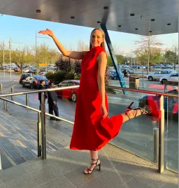 Mossman Cosmic Maxi Dress Red Size 8 for rent on The Volte - image 2