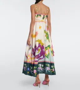 Alémais Seeker Printed Linen Midi Dess Multi Size 8 for rent on The Volte - image 2